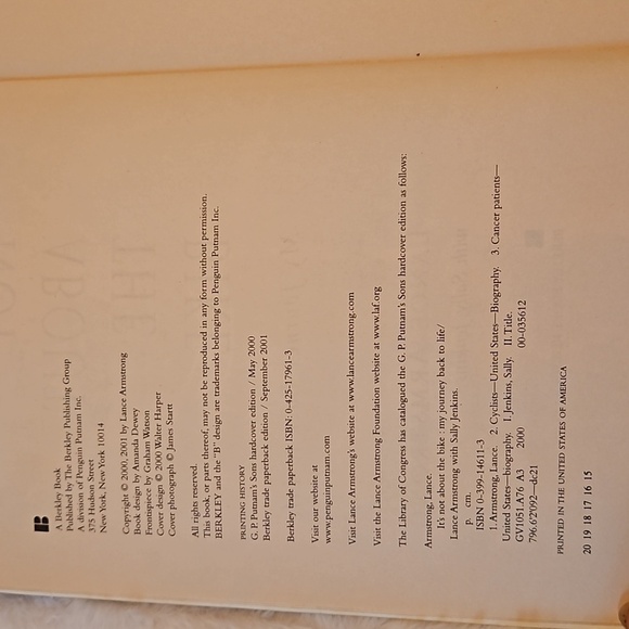 Lance Armstrong " It’s Not About the Bike My Journey Back to Life" Home Accents - Picture 14 of 15